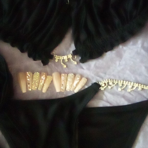 Rhinestone bikini 👙😍 rhinestone bling nails - Picture 2 of 3